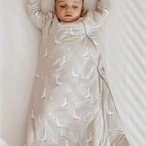 Adorable Beige Sleep Sack with Duck Pattern